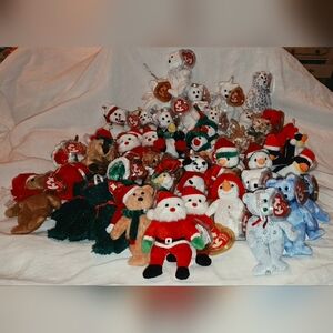 46 Ty Beanie Babies Chrismas Ornaments "The Jingle Beanies" Collection